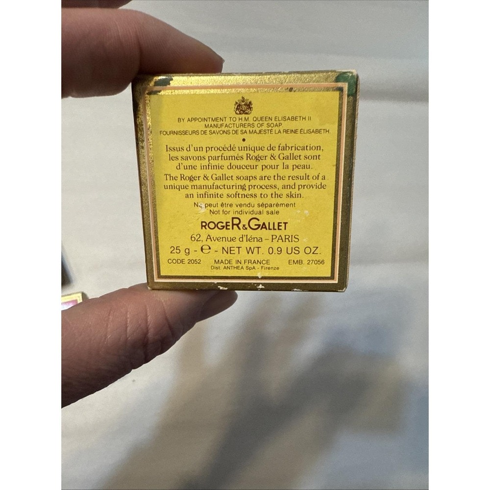 Vintage RogeR & Gallet Perfumed Hand Soap Tea Rose Carnation Orchid Sandal Wood - Picture 6 of 6